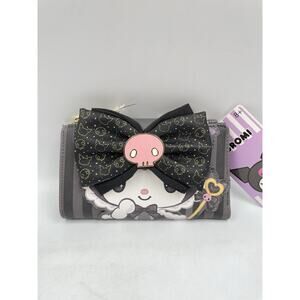 NEW Loungefly Sanrio Skull Hello Kitty Pink Black Kuromi Purple Bow Wallet